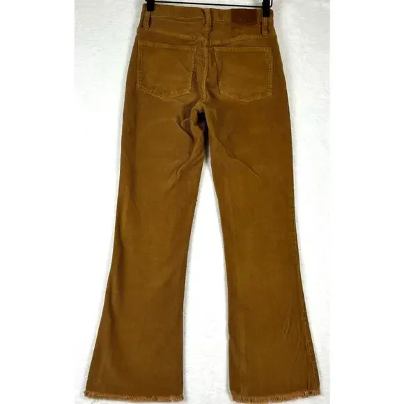 Madewell Cali Demi-Boot Jeans: Corduroy Edition Size 24 in Burnished Cedar - Picture 12 of 14